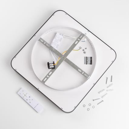 Brilagi - LED dimmējamais griestu gaismeklis FALCON II LED/80W/230V 3000-6500K 40x40 cm melns + tālvadības pults