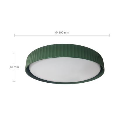 Brilagi - LED griestu gaismeklis ar regulējamu spilgtumu LUCIA LED/60W/230V 3000-6500K Ø 59 cm zaļš + tālvadības pults