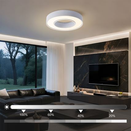 Brilagi - Aptumšojams griestu LED gaismeklis LUMIX LED/48W/230V 3000-6000K balts Ø 50 cm + tālvadība