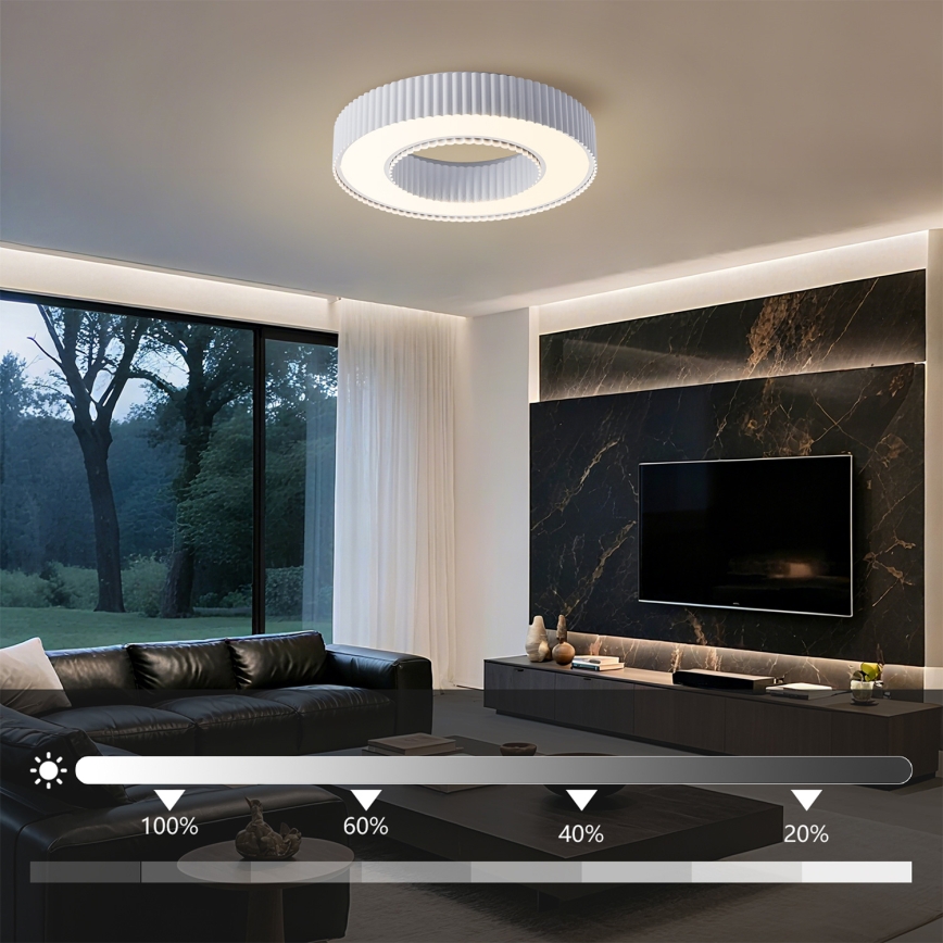 Brilagi - Aptumšojams griestu LED gaismeklis LUMIX LED/48W/230V 3000-6000K balts Ø 50 cm + tālvadība