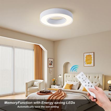 Brilagi - Aptumšojams griestu LED gaismeklis LUMIX LED/48W/230V 3000-6000K balts Ø 50 cm + tālvadība