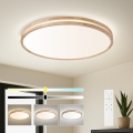 BRILAGI - LED dimmējama griestu lampa MOLINA LED/100W/230V 3000-6000K ozols Ø 80 cm + tālvadības pults