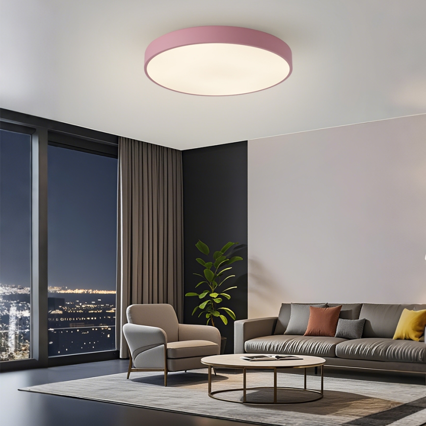 Brilagi - Regulējams LED griestu gaismeklis POOL LED/60W/230V 3000-6000K Ø 60 cm rozā + ar tālvadības pulti