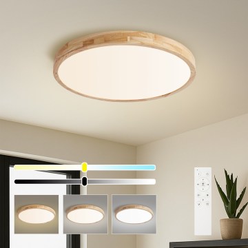 BRILAGI - LED dimmējama griestu lampa WOODLINE LED/72W/230V 3000-6000K ozols diam. 60 cm + tālvadības pults