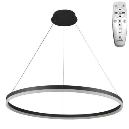 Brilagi - LED lustrs ar regulējamu gaismas intensitāti uz troses CIRCLE LED/55W/230V 3000-6500K Ø 80 cm melna + ar tālvadības pulti