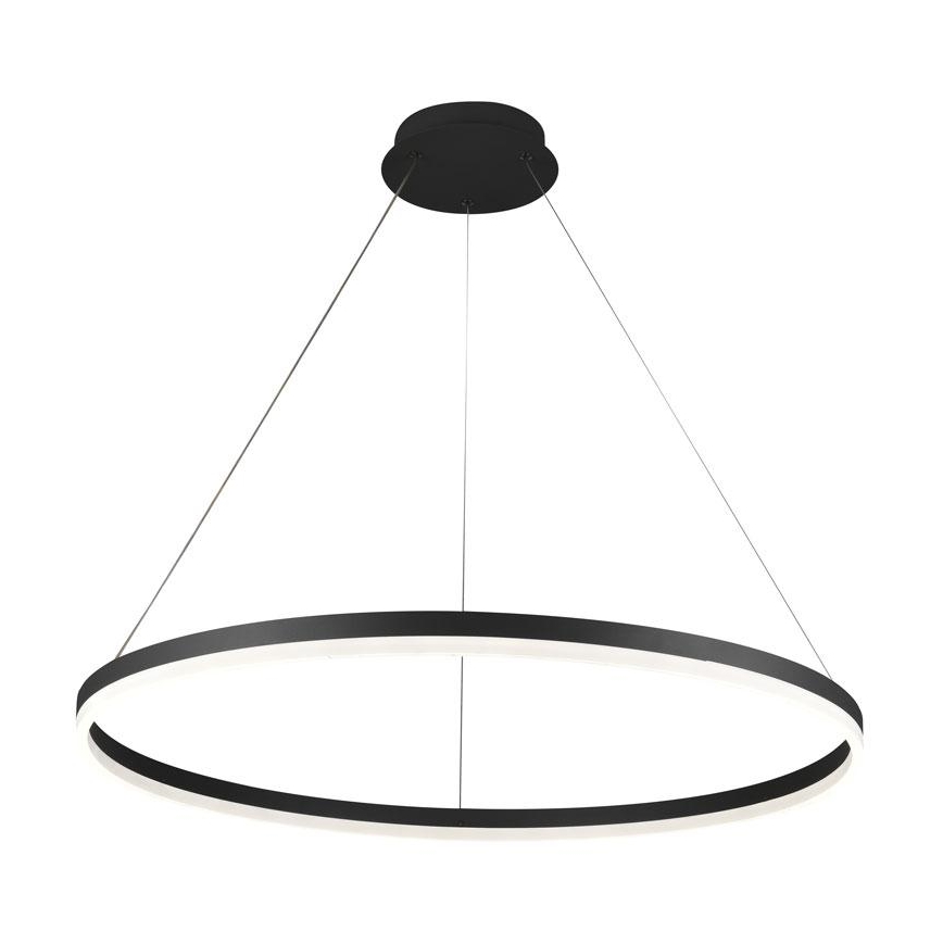 Brilagi - LED lustrs ar regulējamu gaismas intensitāti uz troses CIRCLE LED/55W/230V 3000-6500K Ø 80 cm melna + ar tālvadības pulti