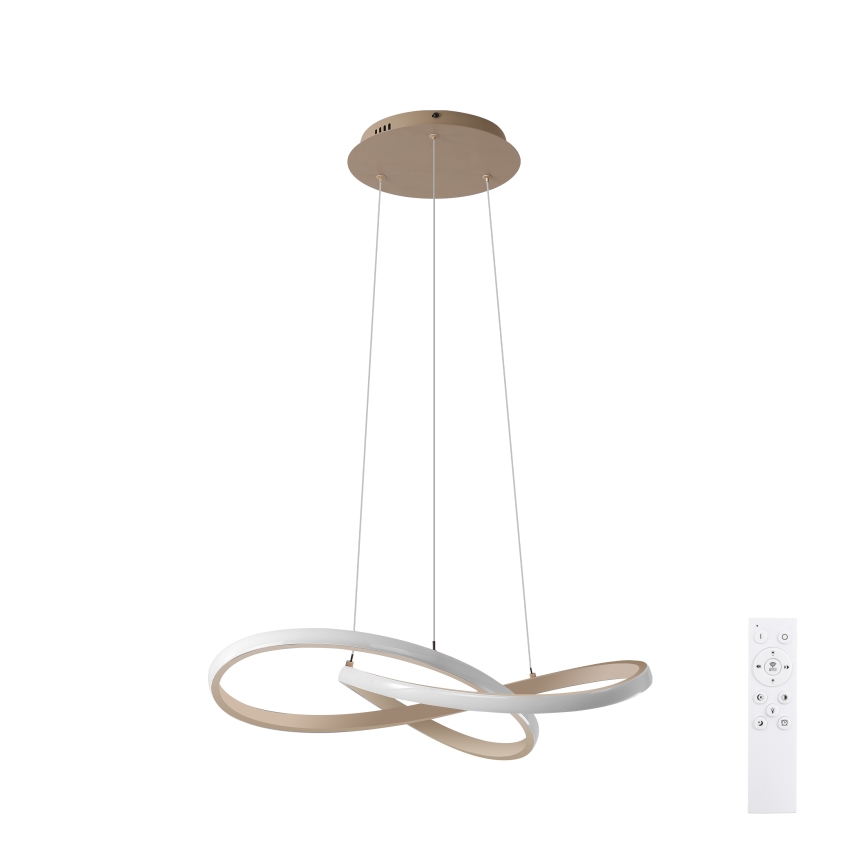 BRILAGI - LED regulējamā lustra uz troses INFINITY LED/55W/230V 3000-6000K 50x50 cm bēša + ar tālvadības pulti