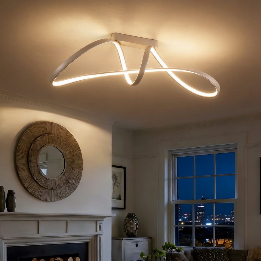 Brilagi - LED regulējama virsmontēta griestu lampa TWISTER LED/60W/230V 3000-6000K bēša + tālvadības pults