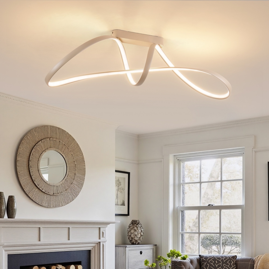 Brilagi - LED regulējama virsmontēta griestu lampa TWISTER LED/60W/230V 3000-6000K bēša + tālvadības pults