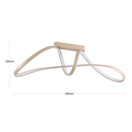 Brilagi - LED regulējama virsmontēta griestu lampa TWISTER LED/60W/230V 3000-6000K bēša + tālvadības pults