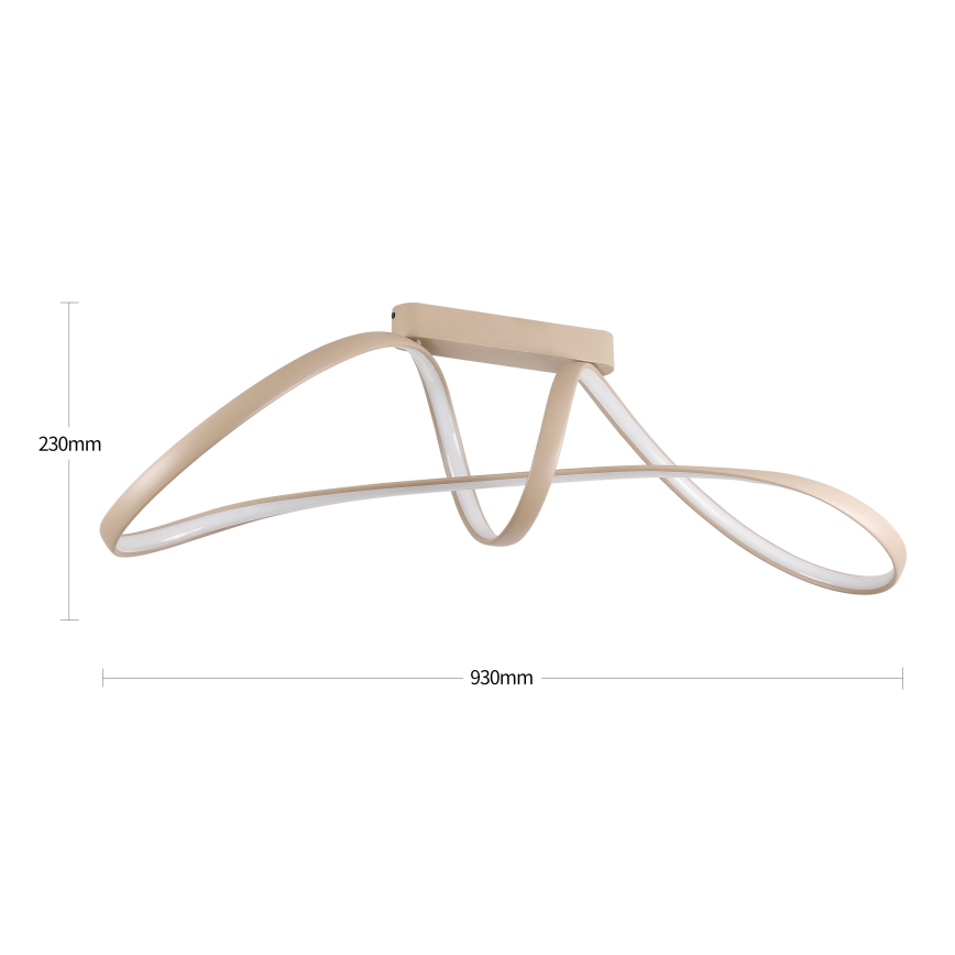 Brilagi - LED regulējama virsmontēta griestu lampa TWISTER LED/60W/230V 3000-6000K bēša + tālvadības pults