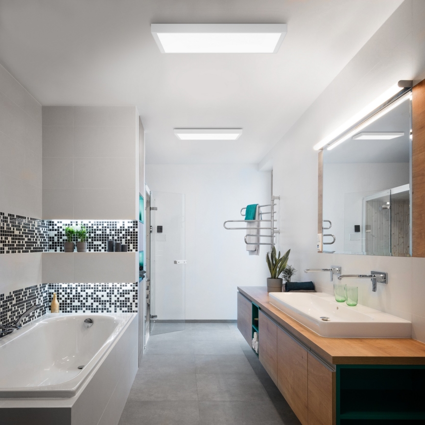 Brilagi - LED Dimmējama griestu lampa FRAME SMART LED/50W/230V 60x60 cm 3000-6000K IP44 Balta + Tālvadības pults