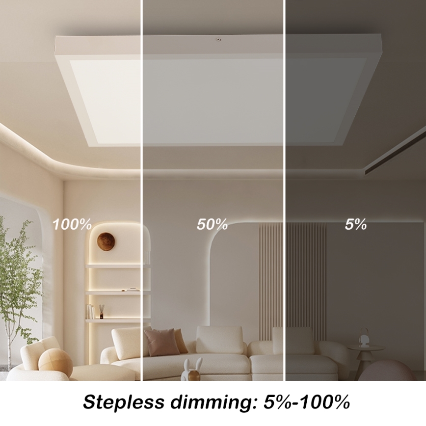 Brilagi - LED Dimmējama griestu lampa FRAME SMART LED/50W/230V 60x60 cm 3000-6000K IP44 Balta + Tālvadības pults