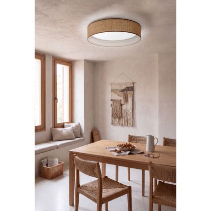 BRILAGI - ar regulējamu spilgtumu LED griestu gaismeklis VELVET SMARTIX STARS LED/36W/230V 3000-6000K pr. 55 cm, bēšs, Wi-Fi Tuya Beacon + tālvadība