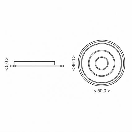 BRILAGI - IRIS LED griestu gaismeklis ar regulējamu spilgtumu 83W/230V 3000-6000K 46x50 cm melns + tālvadības pults