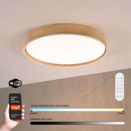 Brilagi - LED regulējama griestu lampa MANAROLA SMART STARS LED/36W/230V 3000-6000K Wi-Fi Tuya Beacon pr. 51 cm + tālvadības pults
