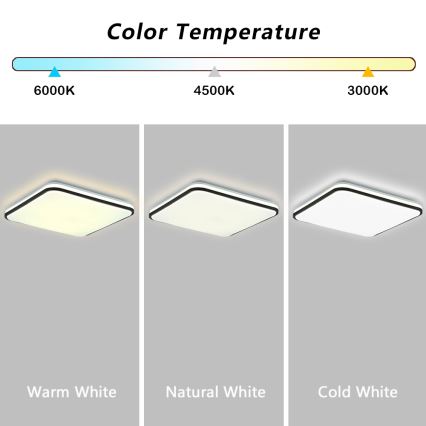 Brilagi - SMART LED griestu gaismeklis ar regulējamu spilgtumu LED/24W/230V 43x43 cm 3000-6000K Wi-Fi Tuya Beacon + tālvadības pults