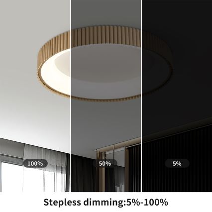 Brilagi - LED dimējams griestu gaismeklis FALCON MODERN LED/30W/230V 3000-6500K Ø 40 cm bēšs + tālvadības pults