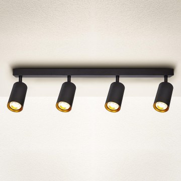 Brilagi - LED dimmējamais punktgaismeklis SELE 4xGU10/6,5W/230V 2700-6500K melns/zelts
