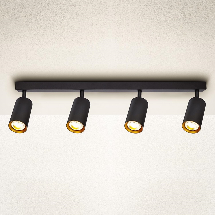 Brilagi - LED dimmējamais punktgaismeklis SELE 4xGU10/6,5W/230V 2700-6500K melns/zelts