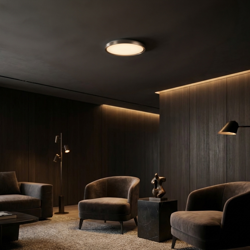 Brilagi - FANCIA LED aptumšojams griestu gaismeklis LED/48W/230V 3000-6500K pr. 39 cm sudraba + ar tālvadības pulti