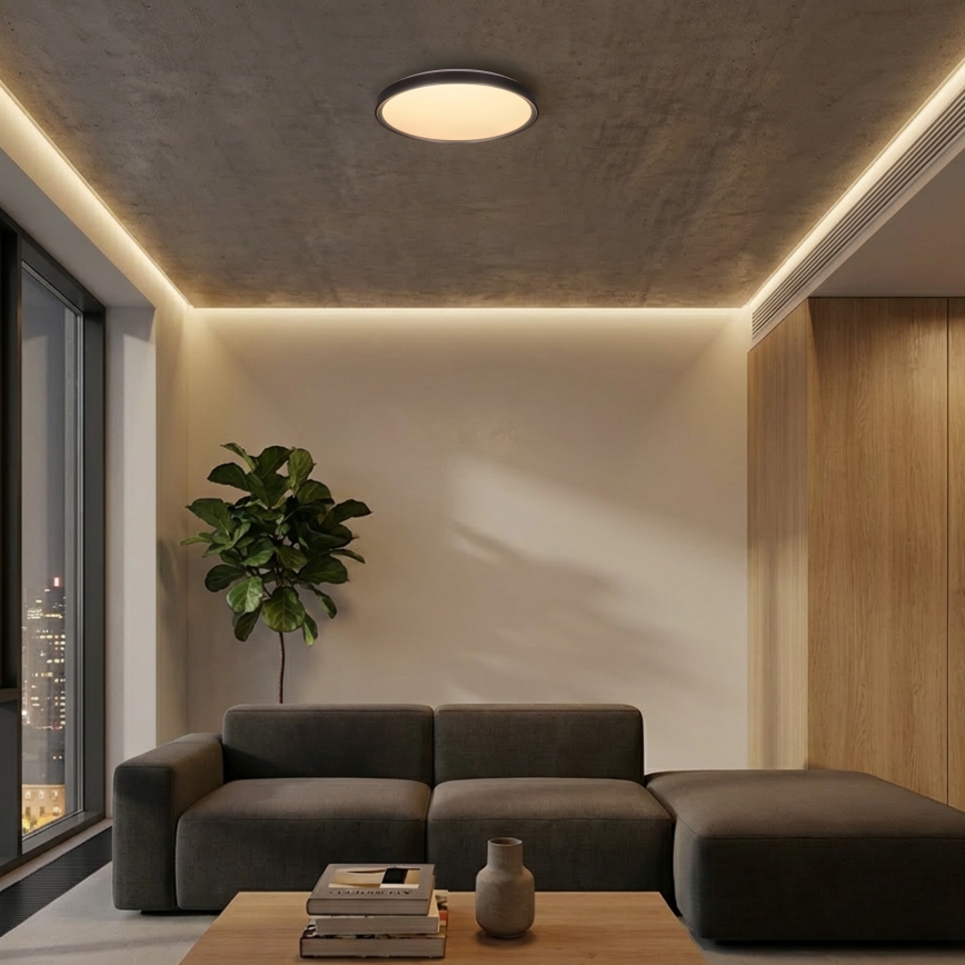 Brilagi - FANCIA LED aptumšojams griestu gaismeklis LED/48W/230V 3000-6500K pr. 39 cm sudraba + ar tālvadības pulti