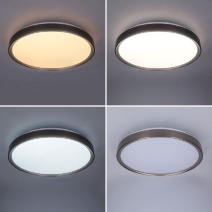 Brilagi - FANCIA LED aptumšojams griestu gaismeklis LED/48W/230V 3000-6500K pr. 39 cm sudraba + ar tālvadības pulti