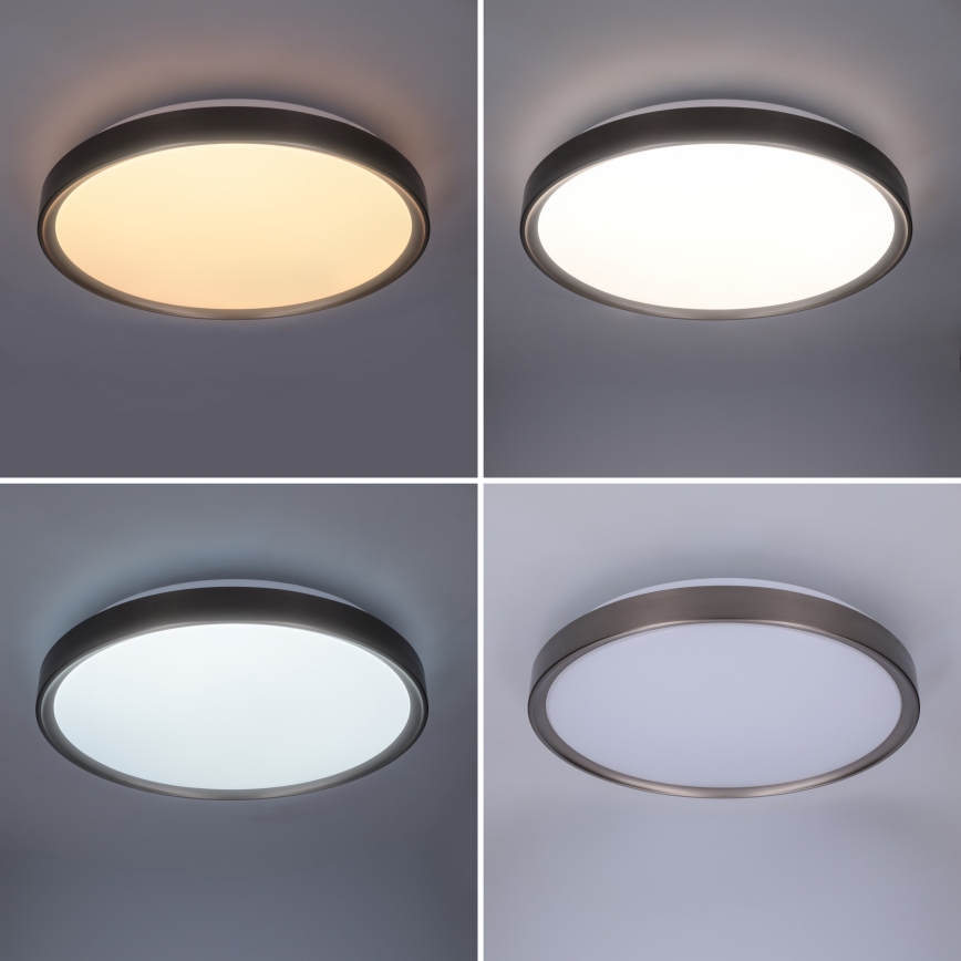 Brilagi - FANCIA LED aptumšojams griestu gaismeklis LED/48W/230V 3000-6500K pr. 39 cm sudraba + ar tālvadības pulti