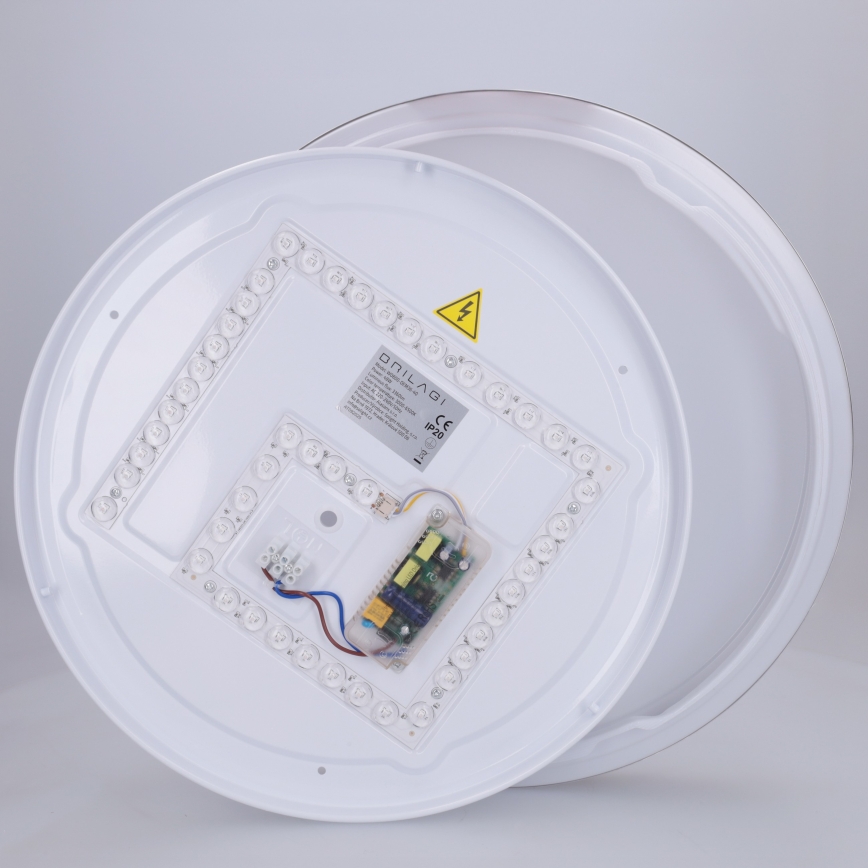 Brilagi - FANCIA LED aptumšojams griestu gaismeklis LED/48W/230V 3000-6500K pr. 39 cm sudraba + ar tālvadības pulti