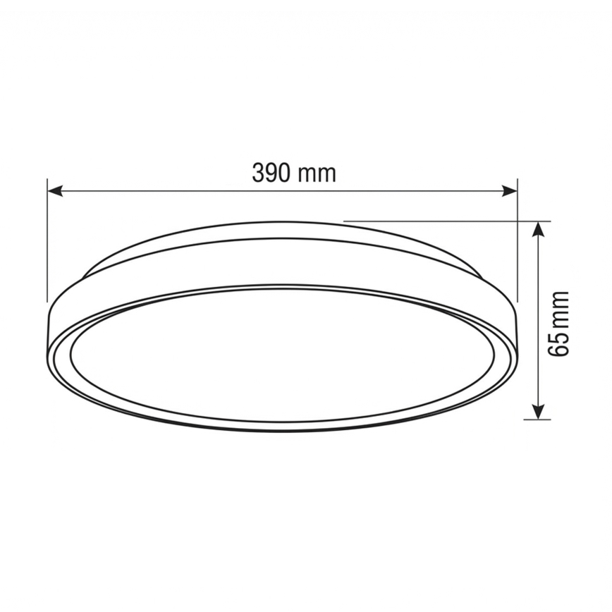 Brilagi - FANCIA LED aptumšojams griestu gaismeklis LED/48W/230V 3000-6500K pr. 39 cm sudraba + ar tālvadības pulti
