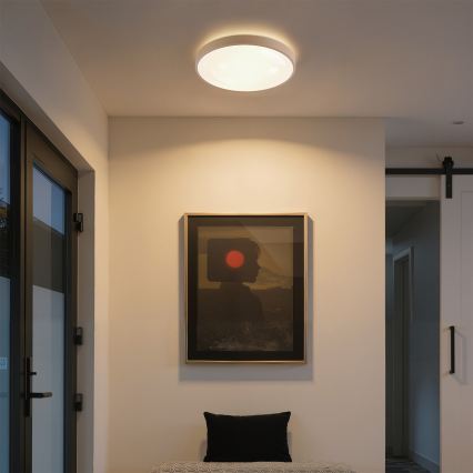 Brilagi - LED regulējams stropas gaismeklis GLASS POOL DOUBLE LED/48W/230V 3000-6000K 40 cm bēšs + ar tālvadības pulti