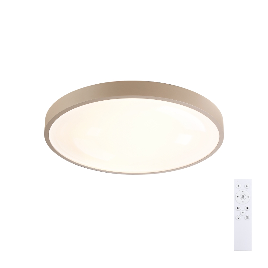 Brilagi - LED regulējams stropas gaismeklis GLASS POOL DOUBLE LED/48W/230V 3000-6000K 40 cm bēšs + ar tālvadības pulti