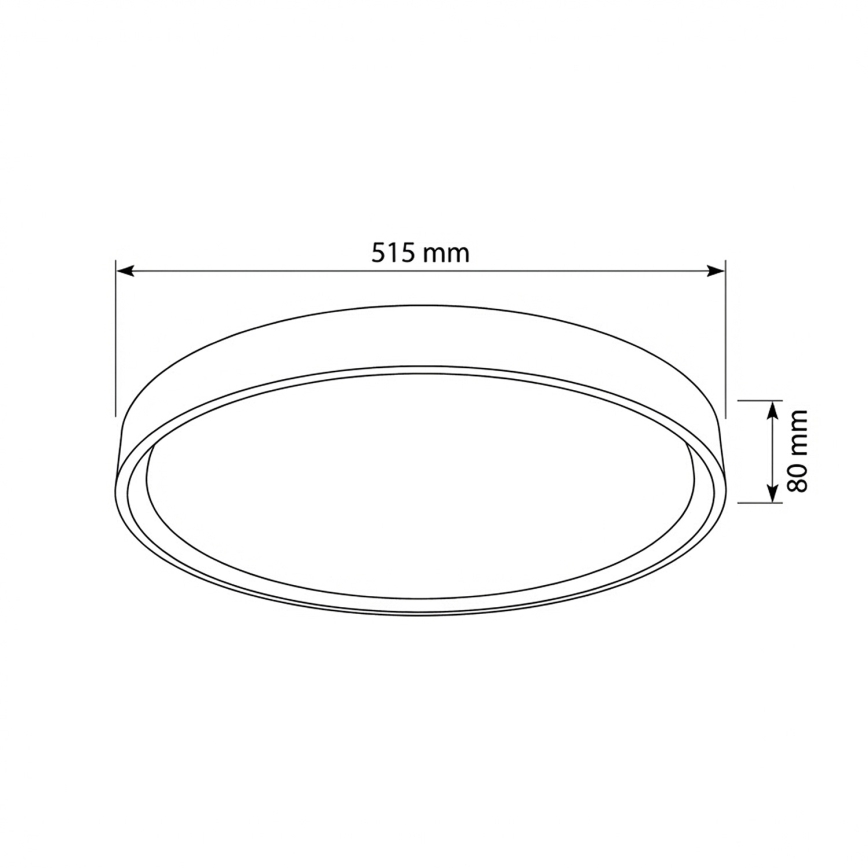 Brilagi - LED regulējama griestu lampa MATTEO LED/60W/230V 3000-6500K Ø 51,5 cm melna + tālvadības pults