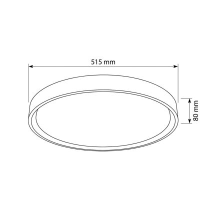 Brilagi - LED regulējama griestu lampa MATTEO LED/60W/230V 3000-6500K Ø 51,5 cm melna + tālvadības pults