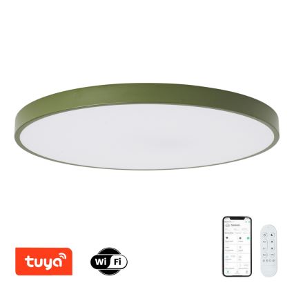 Brilagi - LED regulējams gaismeklis POOL SMART LED/128W/230V Ø 100 cm 3000-6000K Wi-Fi Tuya + tālvadības pults, zaļš