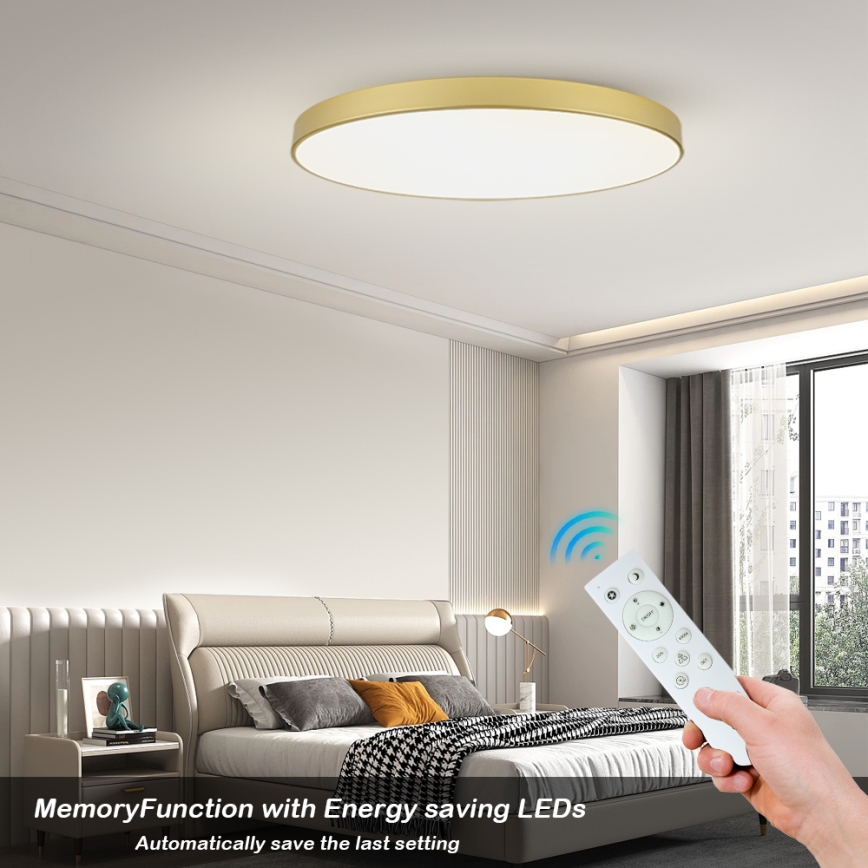Brilagi - Regulējams LED griestu gaismeklis POOL SMART LED/180W/230V 3000-6000K 120 cm zelta Wi-Fi Tuya + tālvadības pults