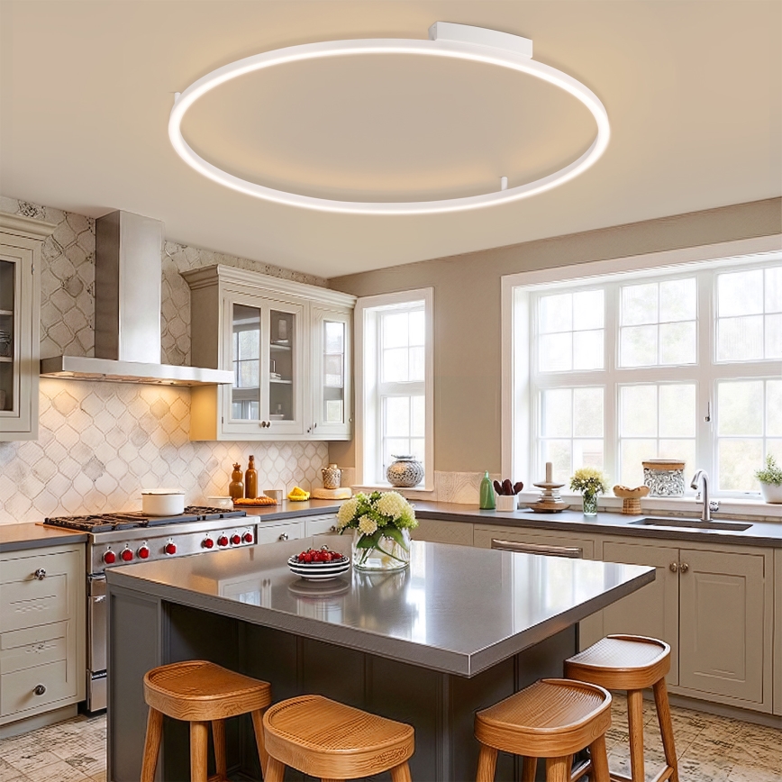 Brilagi - regulējama LED griestu lampa PORTOFINO LED/85W/230V 3000-6000K Ø 120 cm balta + tālvadība