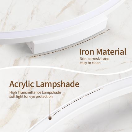 Brilagi - regulējama LED griestu lampa PORTOFINO LED/85W/230V 3000-6000K Ø 120 cm balta + tālvadība