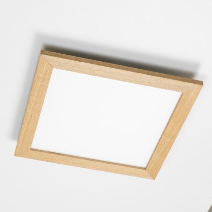 BRILAGI - LED aptumšojama griestu lampa SLIMFRAME WOOD LED/36W/230V 49,5x49,5 cm 3000-6000K brūna + ar tālvadības pulti