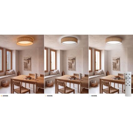 BRILAGI - LED griestu lukturis ar regulējamu spilgtumu VELVET SMART VARI LED/24W/230V 3000–6500K Ø 45 cm, bēšs + tālvadības pults
