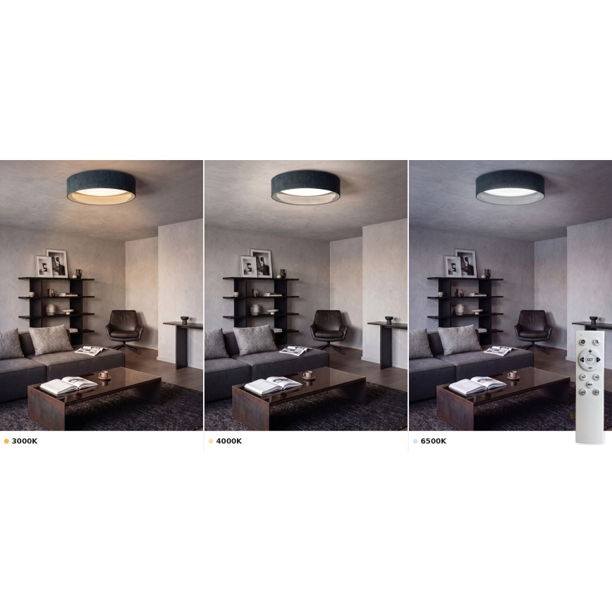 BRILAGI - regulējams LED griestu gaismeklis VELVET SMART VARI LED/36W/230V 3000-6500K Ø 55 cm zaļš + tālvadības pults
