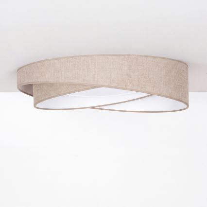 BRILAGI - LED dimējams griestu gaismeklis VELVET TWIST LED/36W/230V 3000-6000K Ø 65 cm Wi-Fi Tuya Beacon bēšs + tālvadība
