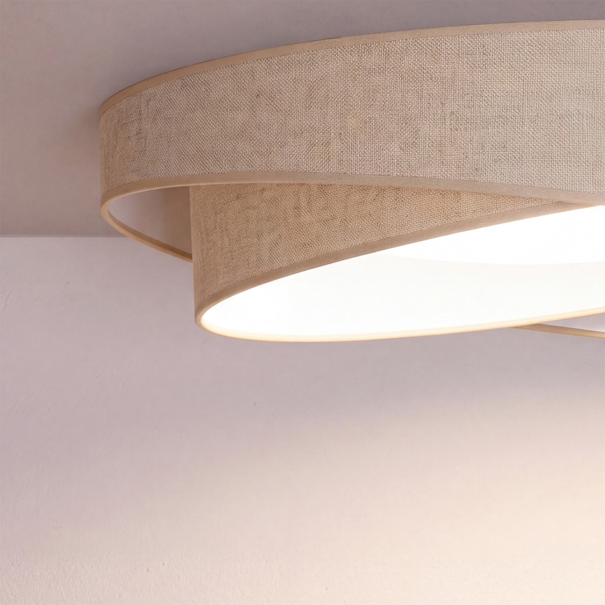 BRILAGI - LED dimējams griestu gaismeklis VELVET TWIST LED/36W/230V 3000-6000K Ø 65 cm Wi-Fi Tuya Beacon bēšs + tālvadība