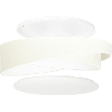 BRILAGI - LED dimējams griestu gaismeklis VELVET TWIST LED/36W/230V 3000-6000K Ø 65 cm Wi-Fi Tuya Beacon bēšs + tālvadība