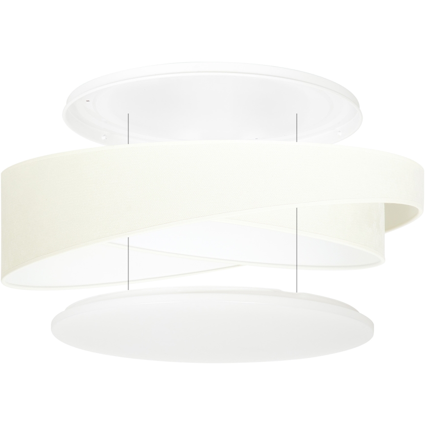 BRILAGI - LED dimējams griestu gaismeklis VELVET TWIST LED/36W/230V 3000-6000K Ø 65 cm Wi-Fi Tuya Beacon bēšs + tālvadība