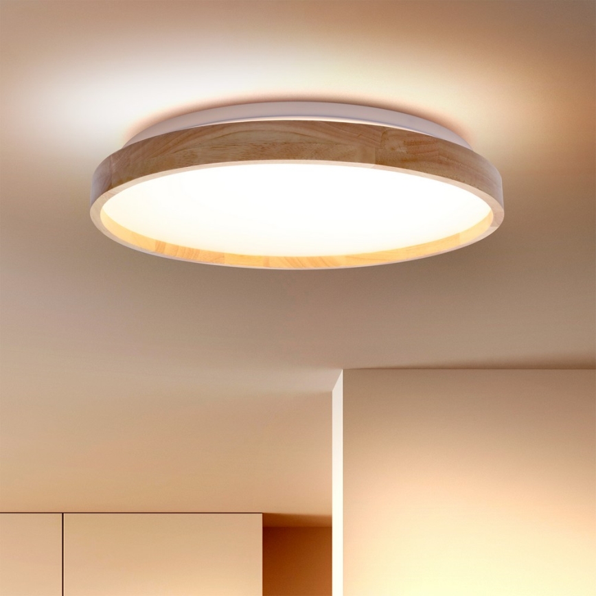 Brilagi - Regulējama LED griestu lampa ALSON LED/48W/230V 3000-6500K ozola Ø 39,5 cm + tālvadības pults