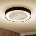 Brilagi - LED dimmējams griestu gaismeklis ar ventilatoru LED/30W/230V 3000-6500K Ø 50 cm melns + ar tālvadības pulti