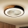 Brilagi - LED dimmējams griestu gaismeklis ar ventilatoru LED/30W/230V 3000-6500K Ø 50 cm melns/ozols + ar tālvadības pulti