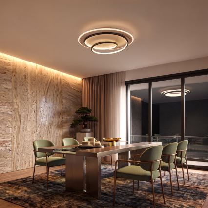 BRILAGI - LED aptumšojams griestu gaismeklis FLARE LED/70W/230V 3000-6000K pr. 50 cm balts/melns + tālvadības pults