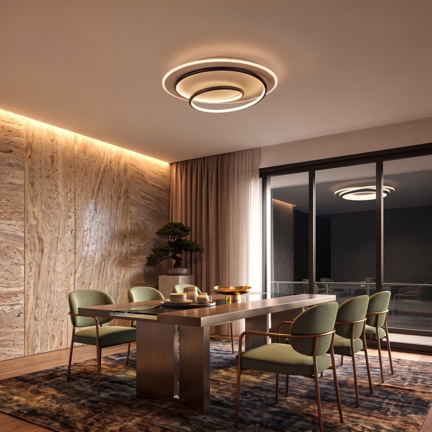 BRILAGI - LED aptumšojams griestu gaismeklis FLARE LED/70W/230V 3000-6000K pr. 50 cm balts/melns + tālvadības pults